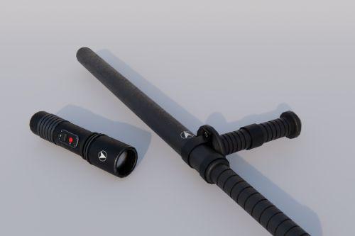 [DEV] Police baton and flashlight / .FBX