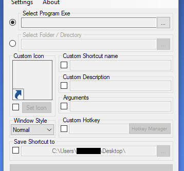 Windows Shortcut Creator